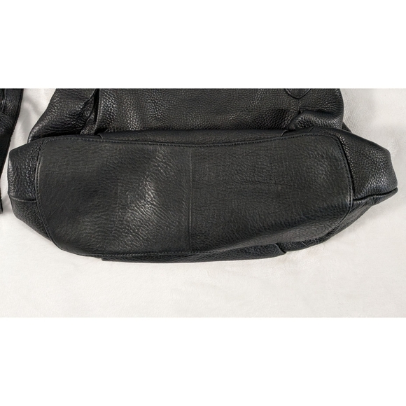 J Crew 100% Leather Black Brompton Convertible Crossbody Shoulder Tote Bag - Picture 7 of 16